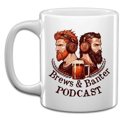 Picture of Brews & Banter White Ceramic Mug